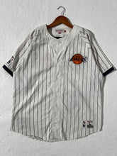 Mitchell & Ness Pin Stripped Lakers Baseball Jersey Size L