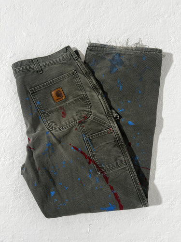 1/1 Carhartt Paint Splatter Jeans Size 36x32
