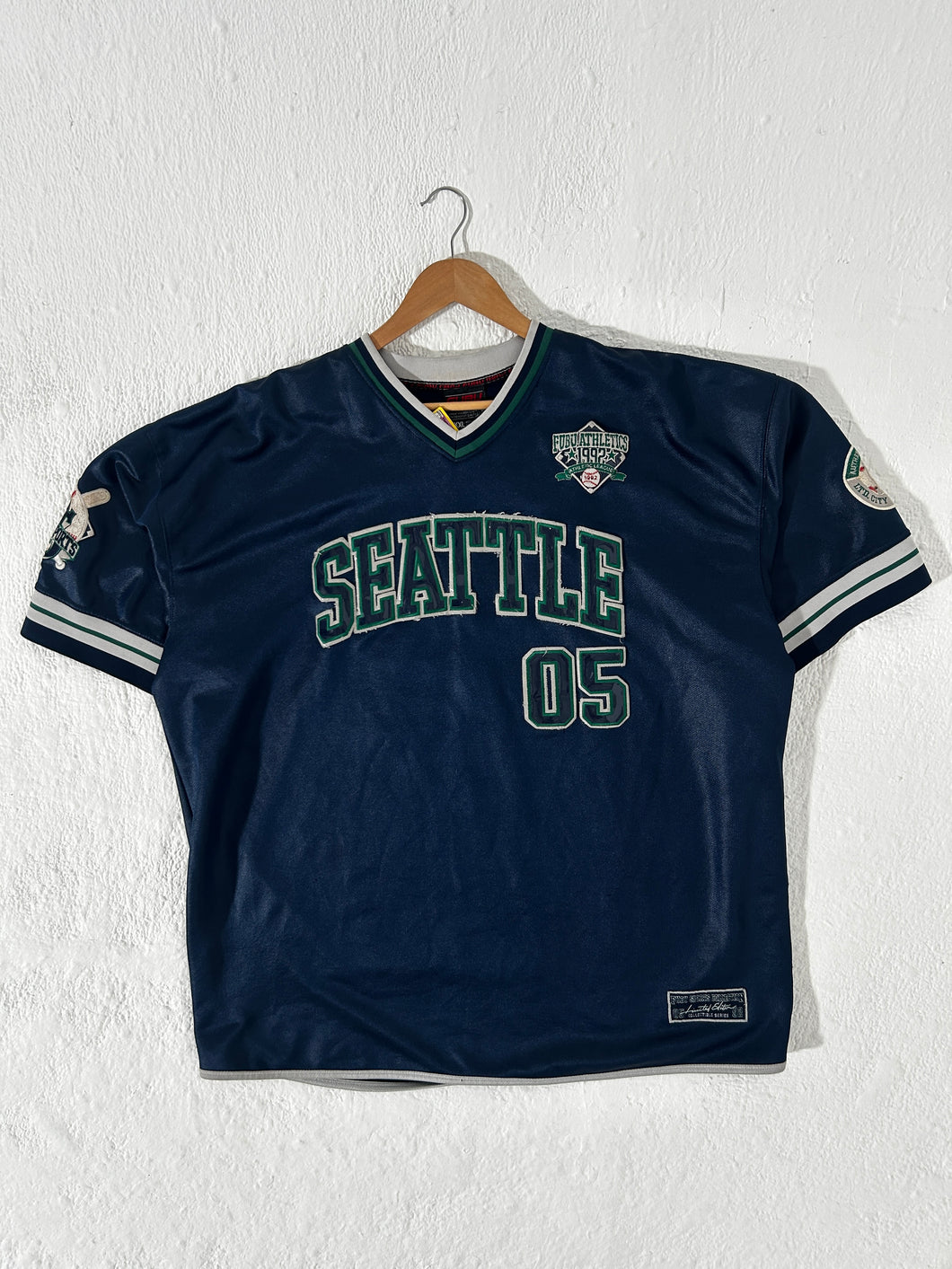 Vintage 90s Fubu Athletics Seattle Baseball Jersey Size 3XL