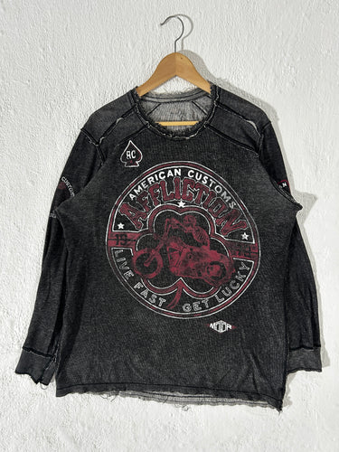 Vintage Y2k Affliction Reversible Long Sleeve Shirt Sz. XL