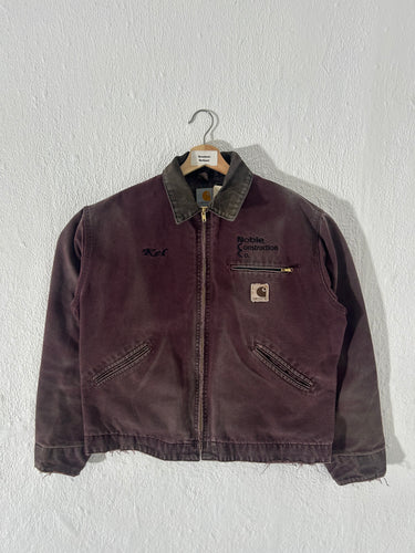 Vintage Carhartt J43 BRG Jacket L-Reg Burgundy Blanket Lined Detroit Jacket USA