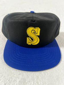 Seattle Mariners Black Dome Blue Bill Snapback