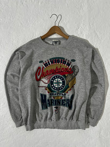 Vintage Seattle Mariners 1995 Western Division Champions Crew Neck Size L