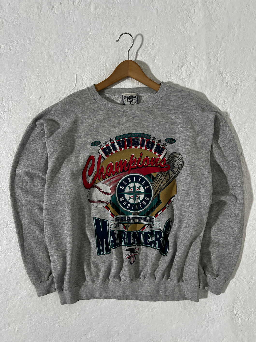 Vintage Seattle Mariners 1995 Western Division Champions Crew Neck Size L
