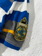 Vintage Y2k Coogi Blue Striped Polo Shirt Sz. 3XL