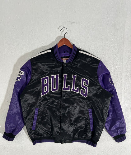 Chicago Bulls Bulls Starter Jacket Black/Purple  Sz XXL