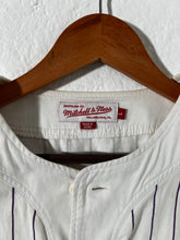Mitchell & Ness Pin Stripped Lakers Baseball Jersey Size L