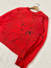 1/1 Vintage Paint Splatter Red Crewneck Size S