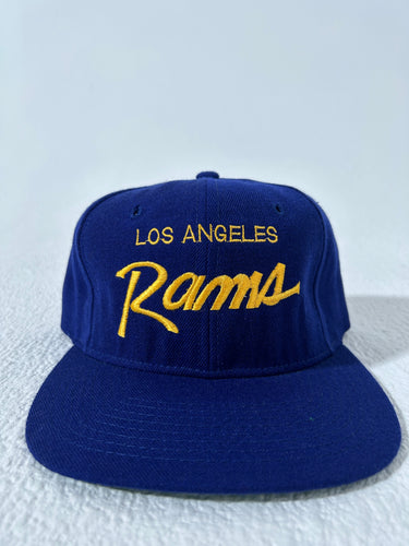 Vintage Los Angeles Rams Wool Sports Specialties Script Snapback Hat