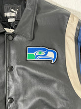 Vintage Seattle Seahawks Puma Leather Jacket Size L