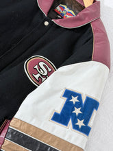 San Francisco 49ers JH Wool With Leather Sleeves SZ Large