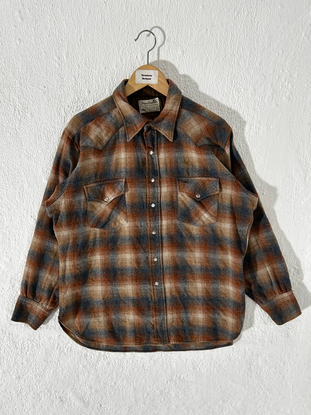 Pendleton Tan Plaid Button Up Shirt Sz. XL