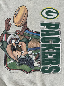 Vintage 1993 Green Bay Packers x Taz Looney Tunes Crewneck Sz. L