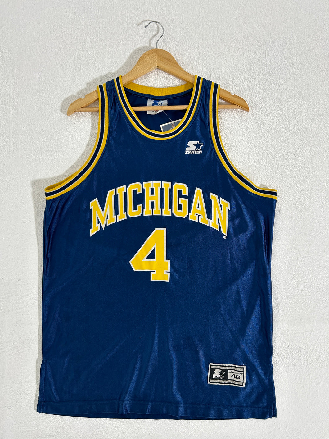 RS Vintage Chris Webber University of Michigan Basketball Starter Jersey Sz. L