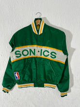 Vintage 90s Seattle Supersonics Satin Starter Jacket Size L