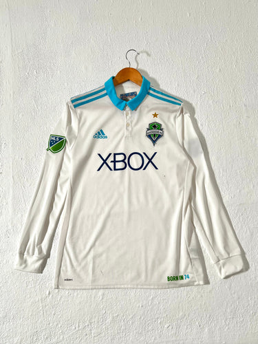 2018 Away Seattle Sounders Long Sleeve Adidas Kit Sz. L