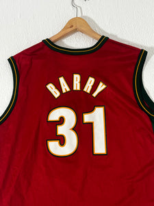 Vintage Seattle SuperSonics Brent Barry #31 Red Alt Jersey Sz. 44