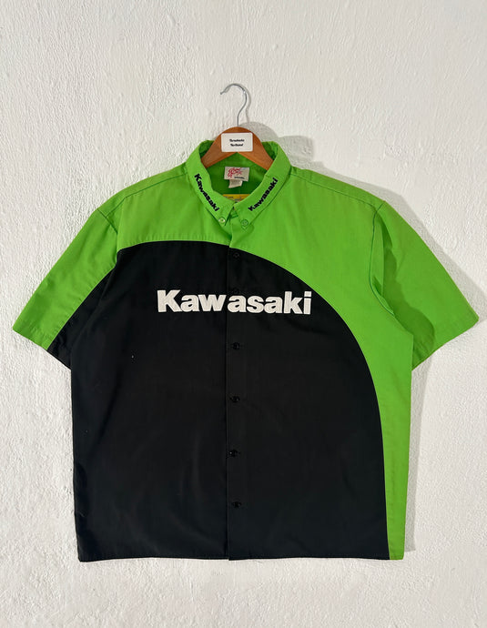 Kawasaki Motorcross Button-Up Shirt Sz. XL
