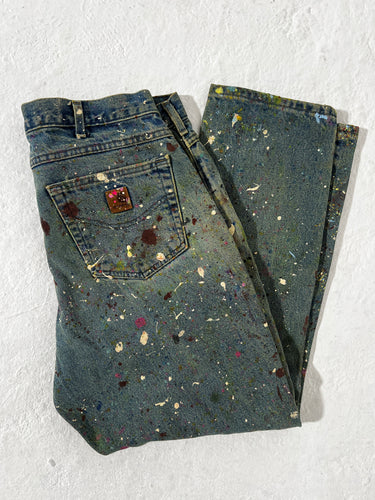 1/1 Vintage Paint Splatter Carhartt Jeans 35x30