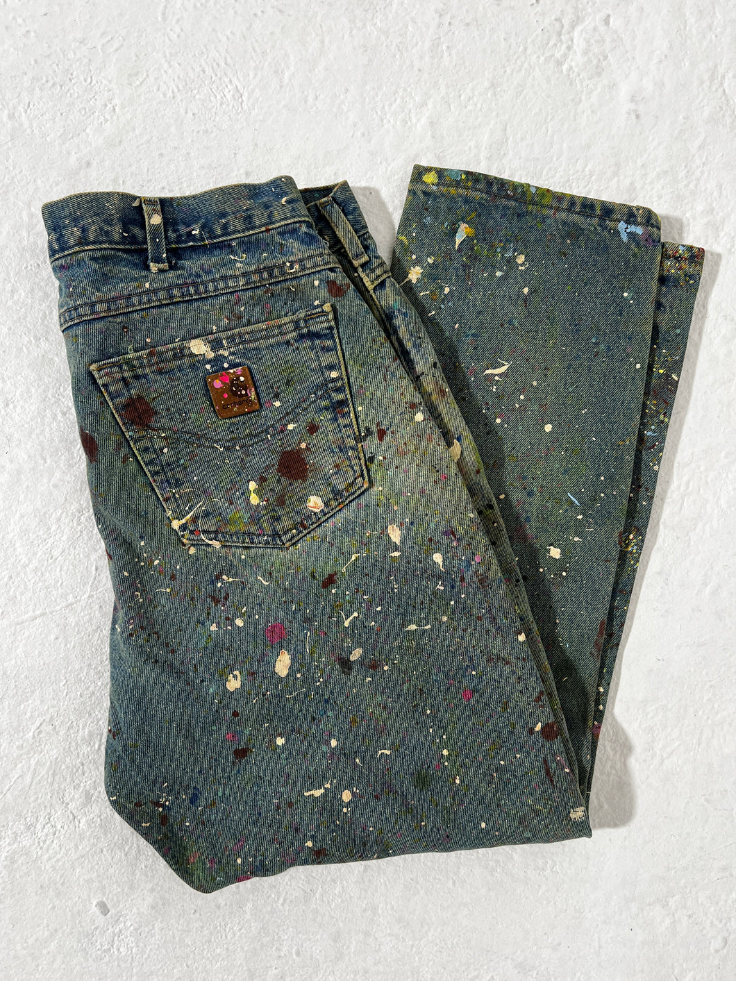 1/1 Vintage Paint Splatter Carhartt Jeans 35x30