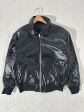 Shaka Wear Pu Leather Collared Varsity Jacket Size L