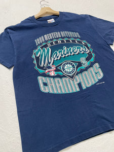 Vintage Seattle Mariners 1995 Western Division Champions T-Shirt Sz. L