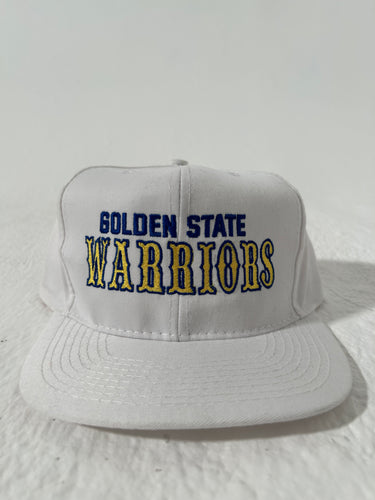 Vintage Golden State Warriors White Snapback Hat