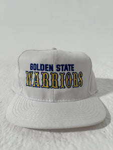 Vintage Golden State Warriors White Snapback Hat