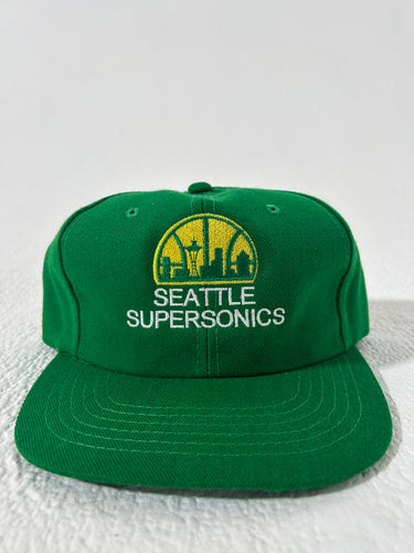 Vintage 1990s Green Seattle Supersonics Snapback Hat