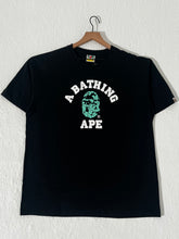 A Bathing Ape BAPE Teal Camo Logo Black T-Shirt Sz. 2XL