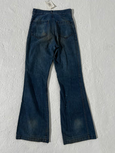 Vintage 1970's Seafarer Flared Navy Jeans Sz. 28