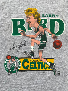 Vintage Larry Bird Boston Celtics Caricature T-Shirt Sz. XL