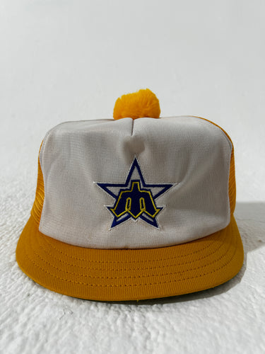 Vintage Seattle Mariners Yellow Trucker Hat