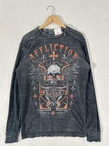 Y2k Affliction Reversible Longsleeve Thermal Shirt Sz. XL