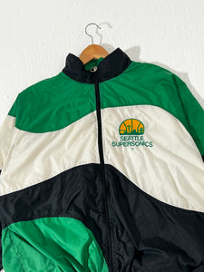 Vintage 1990's Seattle SuperSonics APEX Windbreaker Jacket Sz. XL