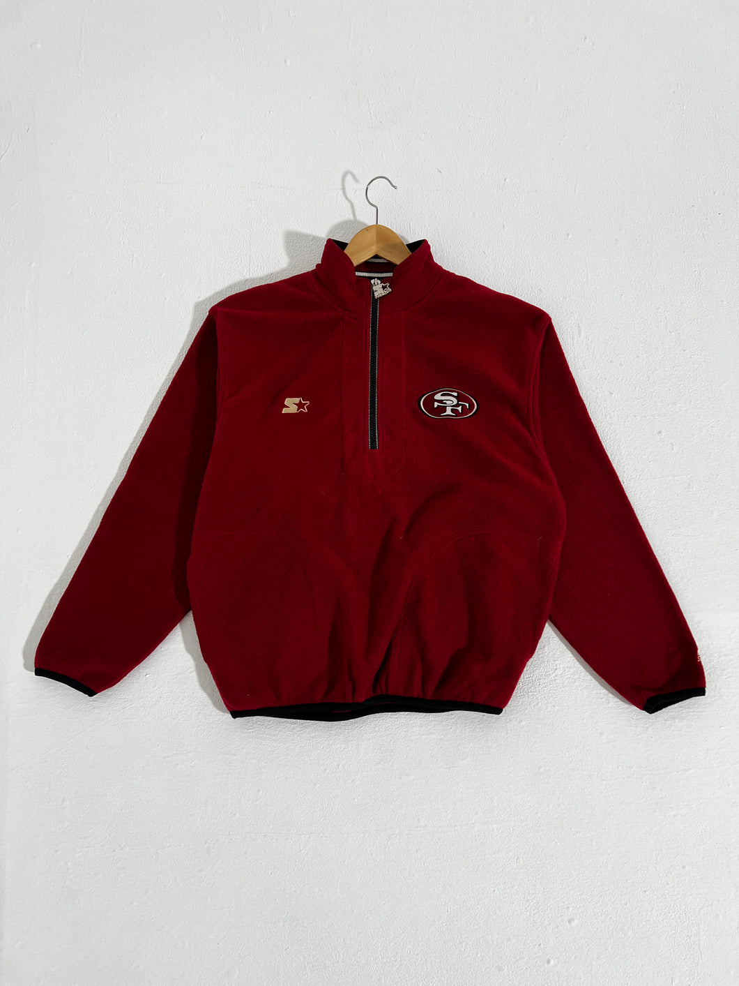 Vintage 1990's San Fransisco 49ers Starter Quarter-Zip Fleece Jacket Sz. M