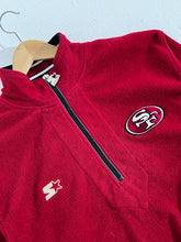 Vintage 1990's San Fransisco 49ers Starter Quarter-Zip Fleece Jacket Sz. M