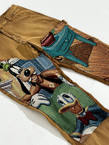 TBNW 1 of 1 Custom "Goofy & Donald" Tapestry Pants Sz. 36 x 32