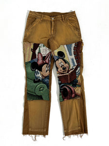TBNW 1 of 1 Custom "Mickey & Minnie" Tapestry Pants Sz. 36 x 30