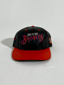 RS Vintage Denver Broncos Leather Snapback Hat