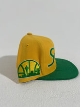 Seattle Sonics Script HWC  Yellow/Green Snapback Hat