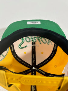 Seattle Sonics Script HWC  Yellow/Green Snapback Hat