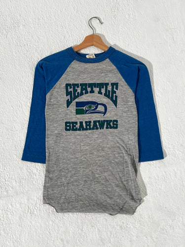 Vintage 1970's Seattle Seahawks Baseball Shirt Sz. L