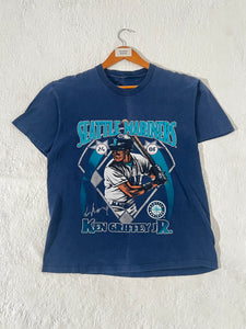 Vintage Ken Griffey Jr. Seattle Mariners Navy Baseball T-Shirt Sz. L