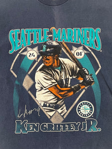 Vintage Ken Griffey Jr. Seattle Mariners Navy Baseball T-Shirt Sz. L