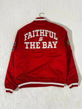 San Francisco 49ers Heavyweight Satin Mitchell & Ness Red Jacket Sz. S (NWT)