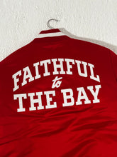 San Francisco 49ers Heavyweight Satin Mitchell & Ness Red Jacket Sz. S (NWT)
