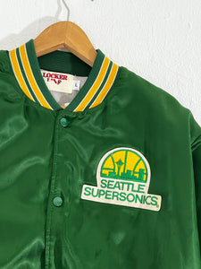 Vintage 1990's Seattle SuperSonics Satin Jacket Sz. L