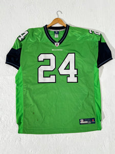 "Beast Mode" Marshawn Lynch Seattle Seahawks Green Alternate Jersey Sz. 56 (3XL)
