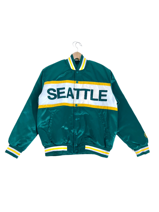 Seattle Supersonics Custom TBNW Satin Bomber Jacket